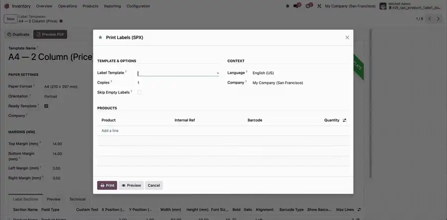 Product Label Builder demo animation